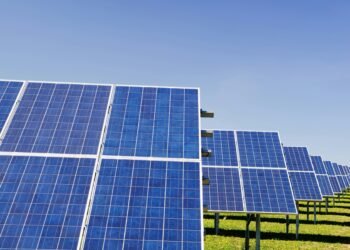 blue solar panel boards