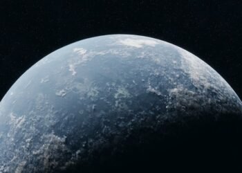 A close up of the earth from space