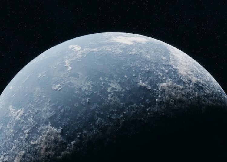 A close up of the earth from space