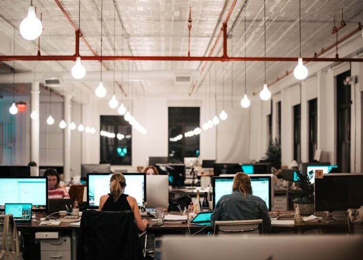 people sitting on chair in front of computer