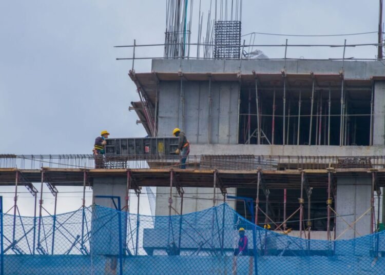 workers at a construction site
